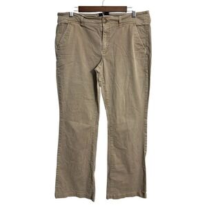 American Eagle chino pants women's 14S tan kick boot stretch preppy festival y2k